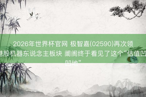 2026年世界杯官网 极智嘉(02590)再次领涨港股机器东说念主板块 阛阓终于看见了这个“估值凹地”